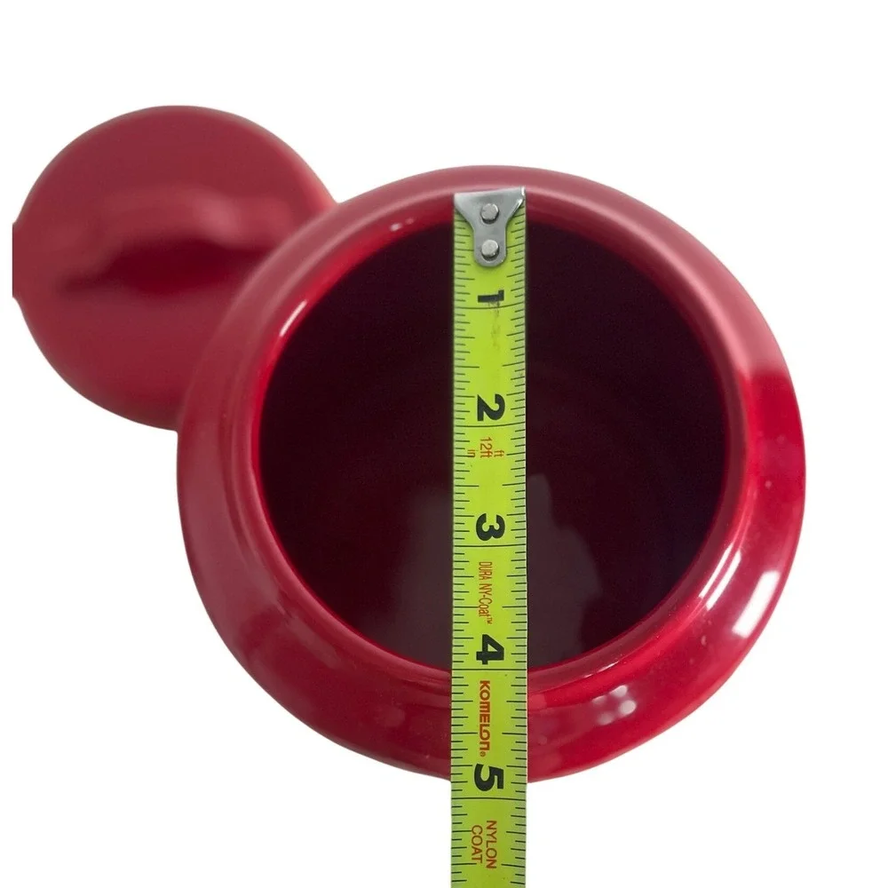 Rae Dunn Santa Cookies Jar Red‎ Ceramic Christmas Holiday Kitchen Decor Lid